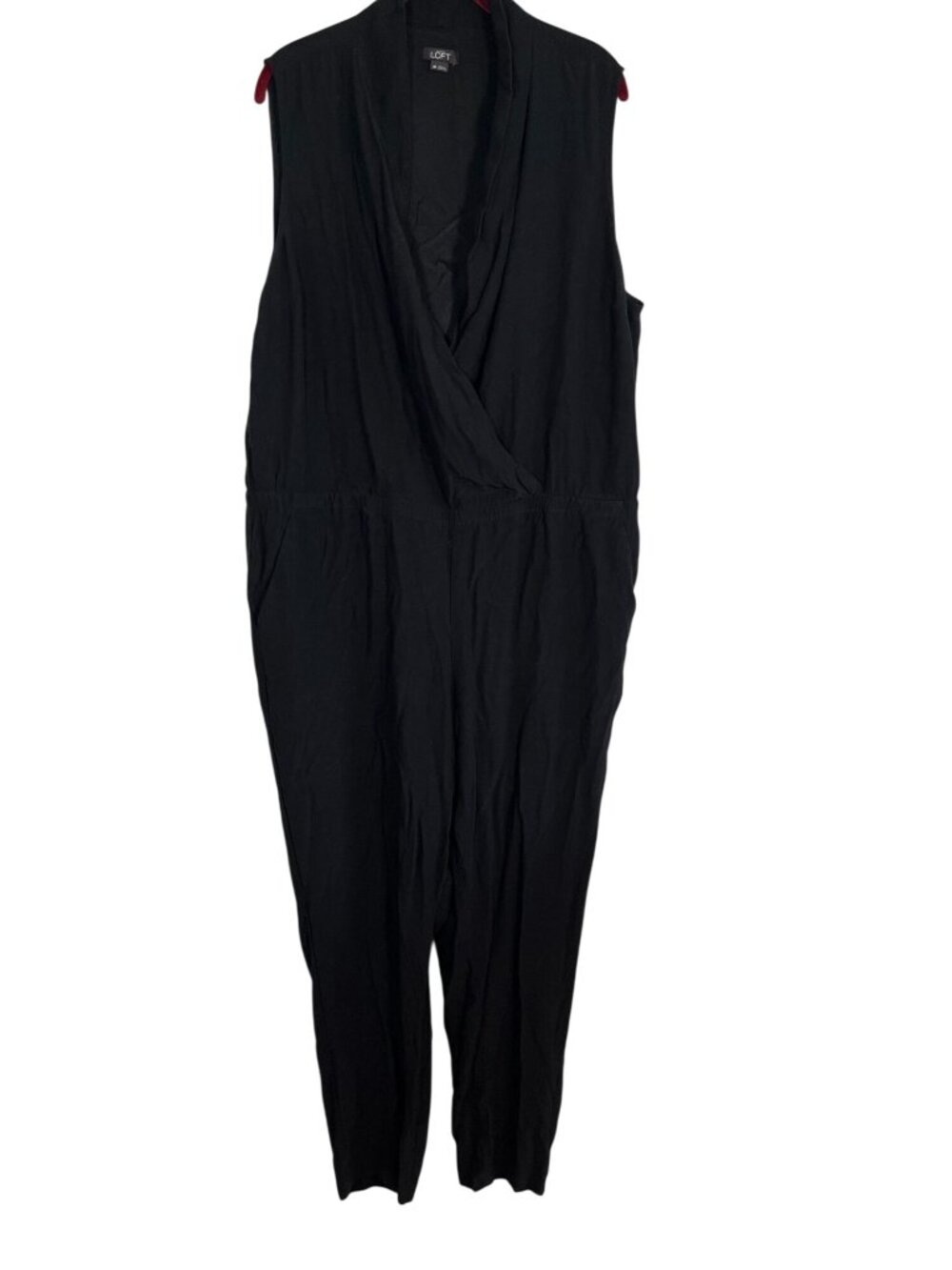 Loft‎ Neutral Jumpsuit 18T Minimalist Resort Preppy Classic Chic